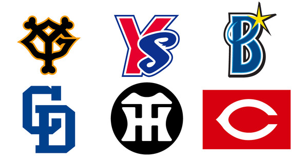 센트럴리그 6개 구단.