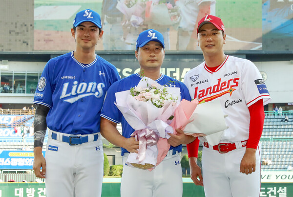 오승환의 은퇴투어가 인천 SSG 랜더스필드에서 본격 시작했다(사진=SSG)