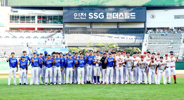 오승환의 은퇴투어가 인천 SSG 랜더스필드에서 본격 시작했다(사진=SSG)