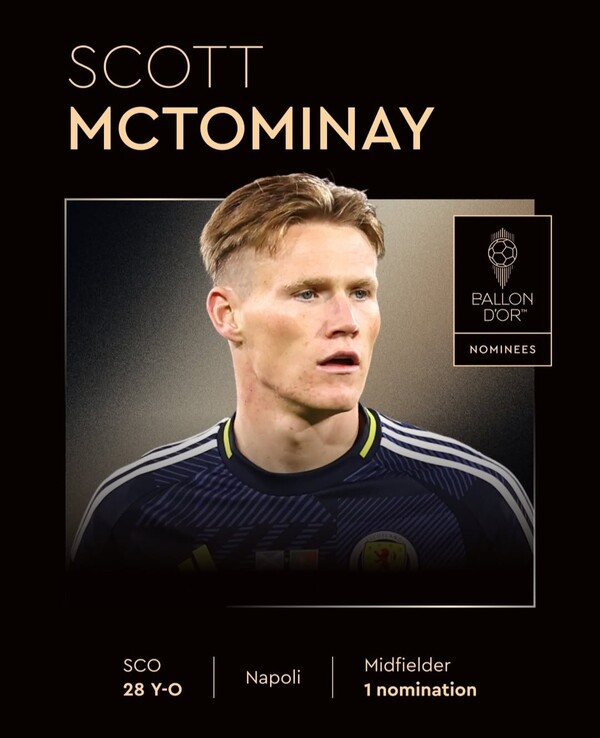 맥토미니가 1년 만에 반전 드라마를 썼다. (사진=발롱도르 SNS)