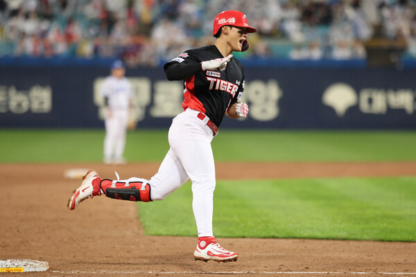 김도영이 다시 햄스트링 통증으로 교체됐다(사진=KIA)