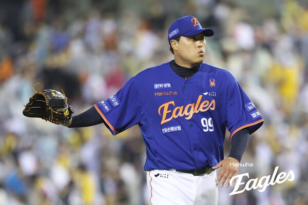 류현진이 8일 LG전에서 호투했다. (사진=한화 이글스)