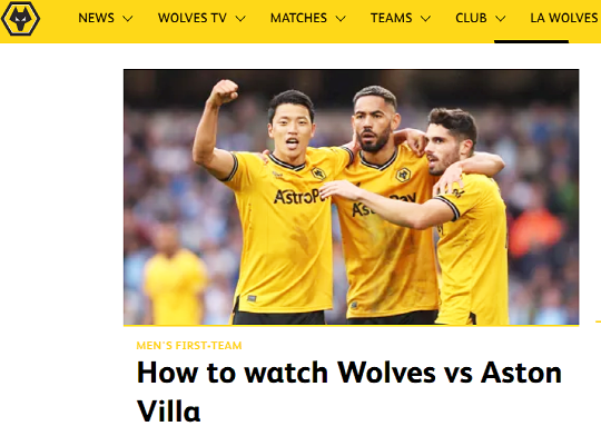 황희찬(사진 맨 왼쪽)(사진=울버햄프턴 원더러스 홈페이지 캡처)