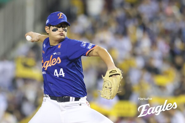 한화 김서현의 투구 모습. (사진=한화 이글스)