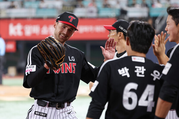 톨허스트의 12일 KT전 모습. (사진=LG 트윈스)