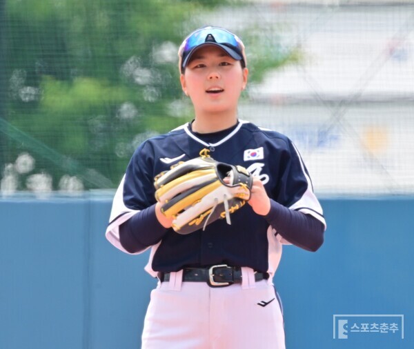 국가대표 내야수 박주아. (사진=스포츠춘추 황혜정 기자)