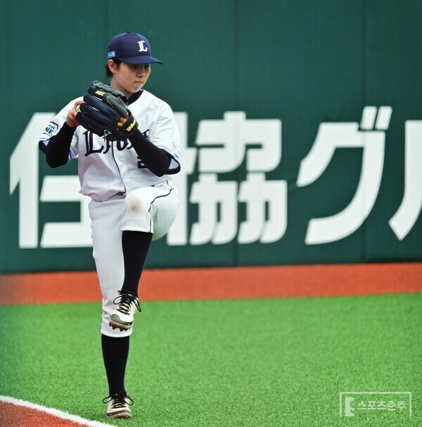 일본 여자팀 사이타마 세이부 라이온즈에서 뛰고 있는 김라경. (사진=스포츠춘추 황혜정 기자)