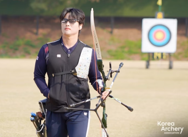 부정선거 음모론 게시물로 논란을 자초한 장채환(사진=대한양궁협회)