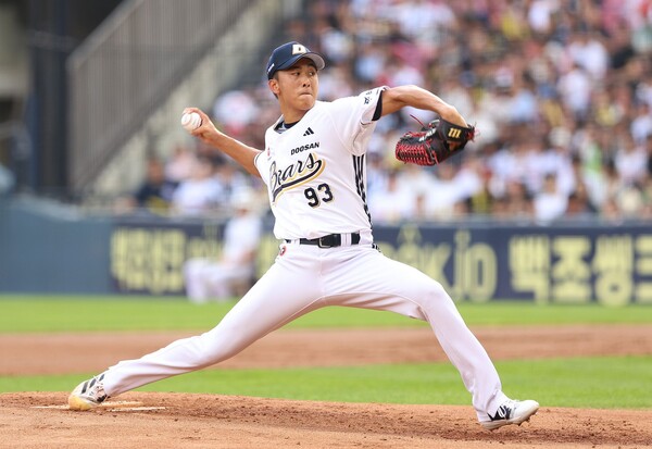 두산 제환유의 17일 선발 등판 모습. (사진=두산 베어스) 