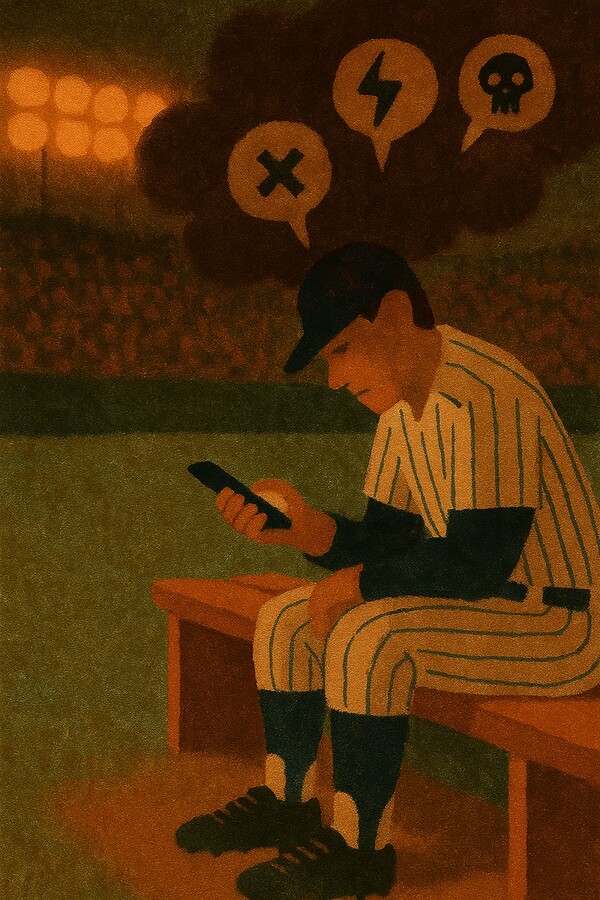 선수들이 악성 DM에 고통받고 있다(이미지=ChatGPT 생성)