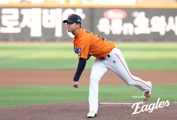 한화 영건 황준서가 팀의 구세주였다(사진=한화)