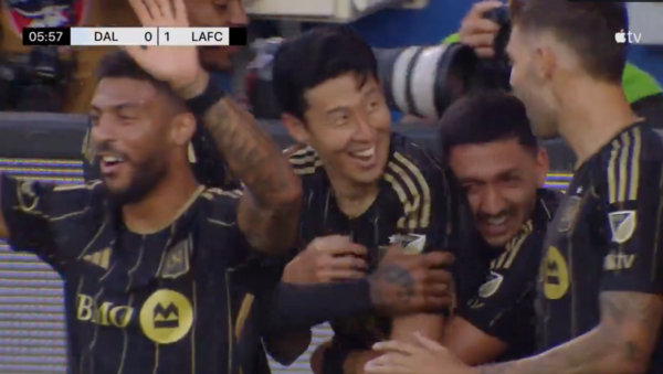 미국 무대 첫 골을 터뜨린 손흥민(사진=MLS 중계화면)