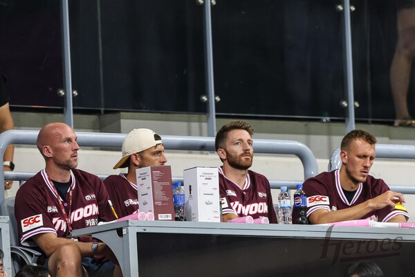 고척 스카이돔을 방문한 EPL 뉴캐슬 유나이티드 선수들. (사진=키움 히어로즈)