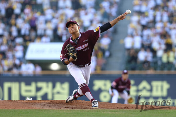 키움 박정훈의 첫 선발등판 모습. (사진=키움히어로즈)