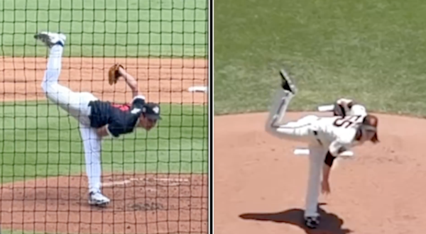 조나 통과 린스컴의 투구폼 비교.