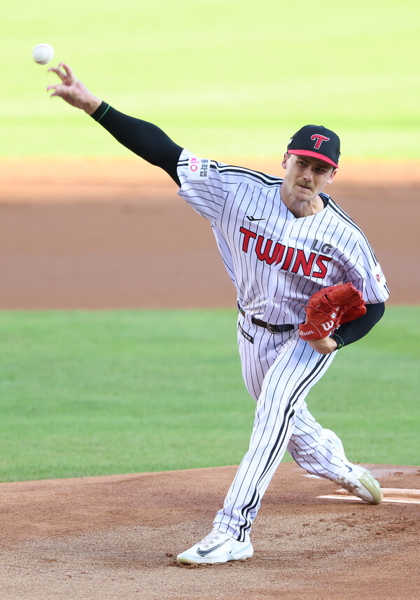 LG 톨허스트가 4경기 등판해 4승을 거뒀다. 승률 100%다. (사진=LG 트윈스)