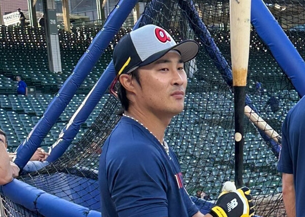 애틀랜타 선수단에 합류해 훈련하는 김하성. 사진 | 데이비드 오브라이언 기자 SNS