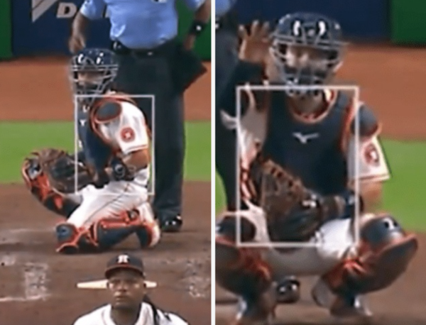 투구에 맞은 살라자르의 반응(사진=MLB.com 방송화면)