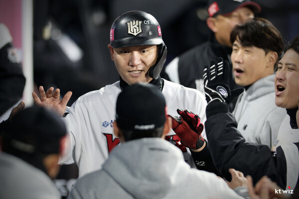 이번 시리즈 KT타선의 핵심 장성우(사진=KT)