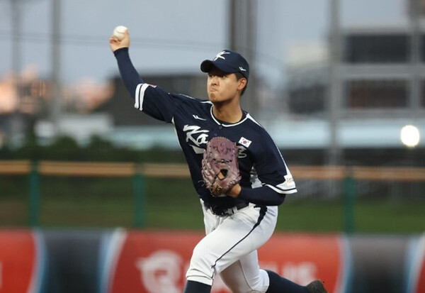 한일전 등판한 박준현. 사진 | WBSC