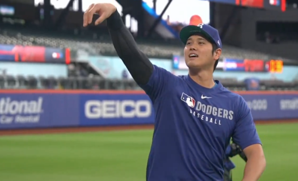 마운드 복귀가 점점 가까워지는 오타니(사진=MLB.com 중계화면)