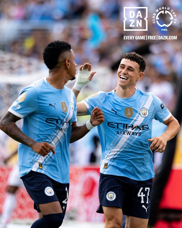 맨시티가 2025 클럽월드컵 조별리그 G조 3차전에서 이탈리아 명문 유벤투스를 5대 2로 대파했다(사진=클럽 월드컵 SNS)