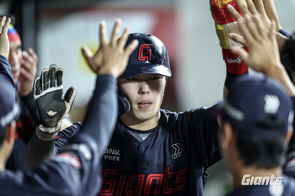 4안타 경기를 한 고승민. (사진=롯데 자이언츠)