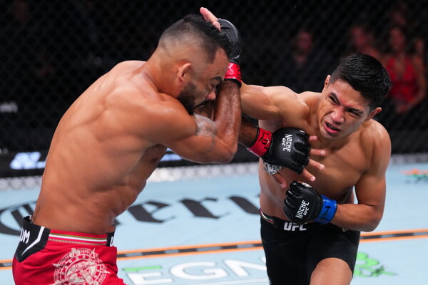 롭 폰트를 상대하는 다비드 마르티네스. 사진 | UFC