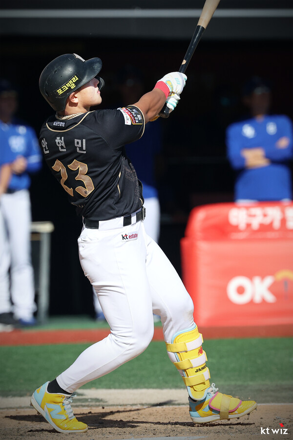 9월 들어 홈런포가 다시 폭발하는 안현민(사진=KT)