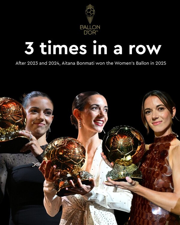 발롱도르 수상자 본마티(사진=발롱도르 공식 SNS)