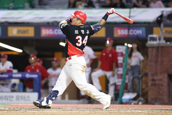 최형우가 현역 최고령 20홈런을 터트리고 있다. 사진 | KIA타이거즈