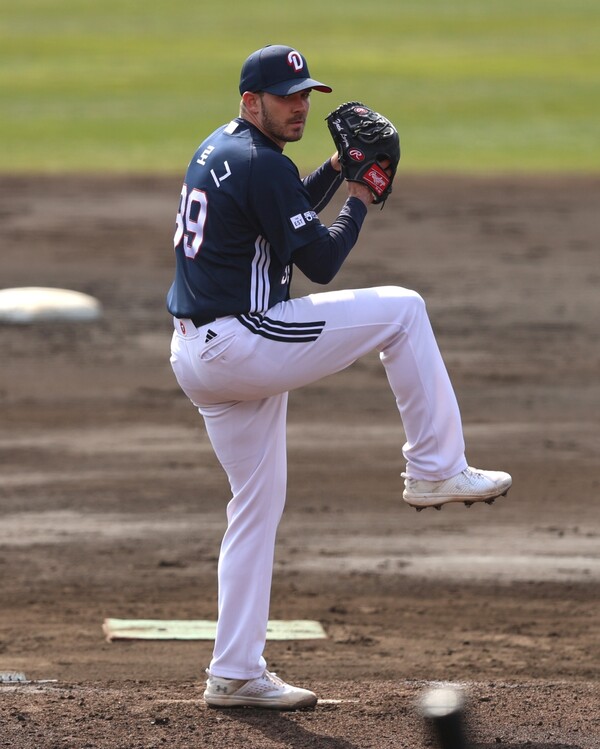 한화 발목을 제대로 잡은 잭 로그(사진=두산)