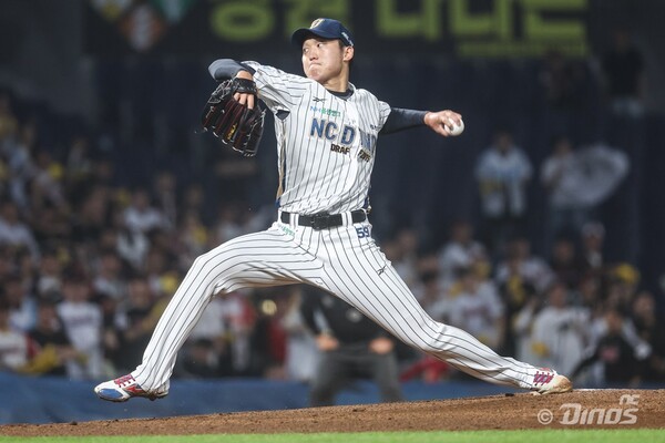 NC 다이노스 구창모는 지난 24일 창원NC파크에서 열린 LG 트윈스 상대 홈경기에서 4.1이닝을 소화했다. (사진=NC)