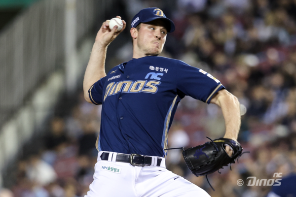 라일리는 지난 26일 경기에서 5이닝 무실점을 기록하며 승리 투수가 됐다. 시즌 16승째를 달성하며 다승 부문 공동 2위에 올랐다. (사진=NC)