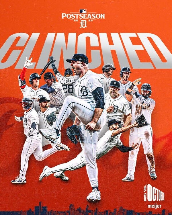 가을야구를 확정한 타이거스(사진=디트로이트 타이거스 SNS)