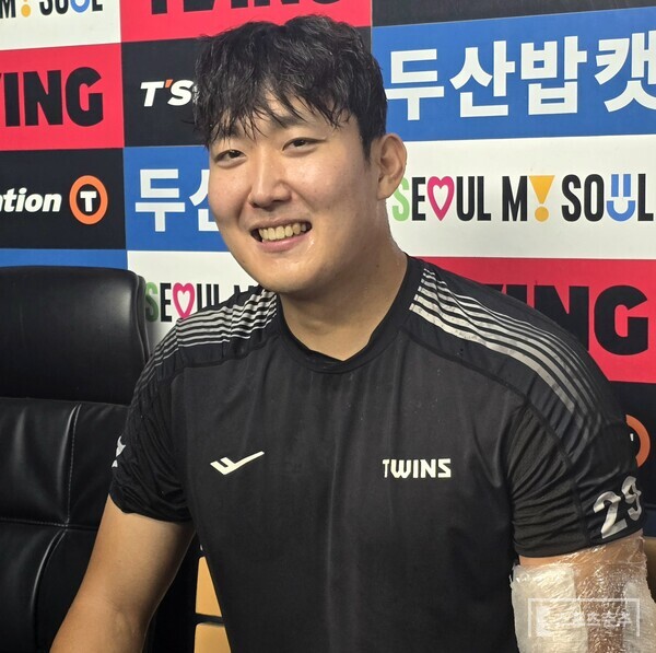 LG 손주영이 10월 1일 팀 최종전에서 불펜 대기한다. (사진=스포츠춘추 황혜정 기자)