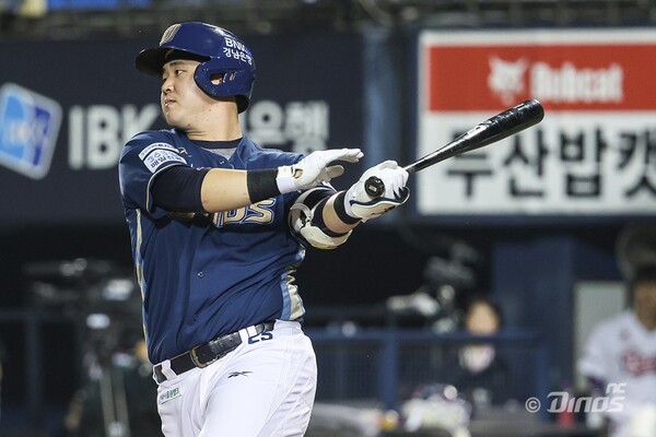 2타점 적시타를 뿜어낸 김형준. (사진=NC 다이노스)