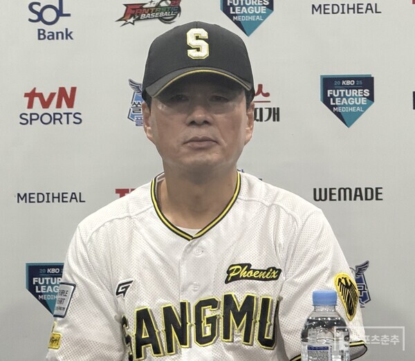 상무 박치왕 감독이 1일 퓨처스 챔피언 결정전을 앞두고 취재진을 만났다. (사진=스포츠춘추 박승민 기자)