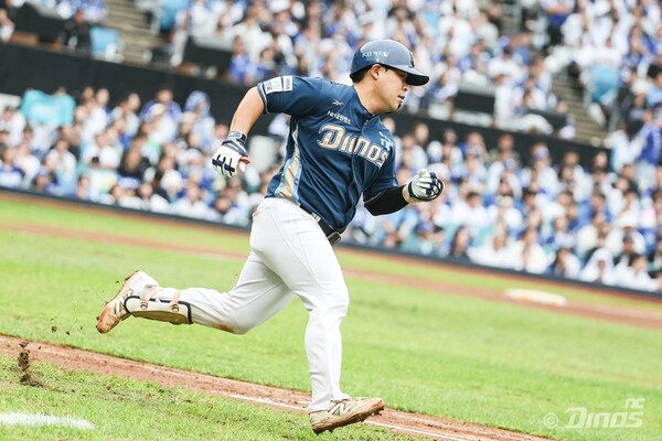 김정호가 WC 1차전에서 질주하고 있다. (사진=NC)