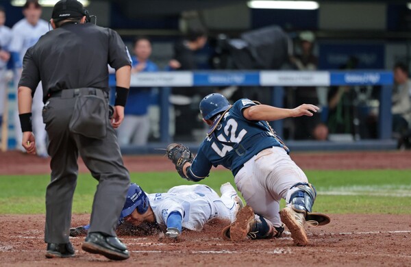 김헌곤의 결정적인 3루 스틸. (사진=삼성)