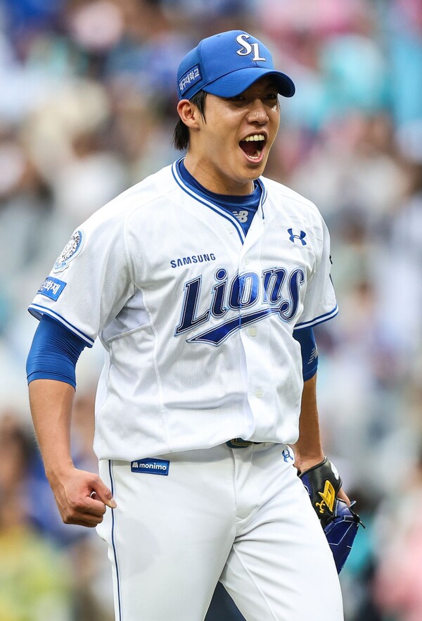 원태인의 포효(사진=삼성)