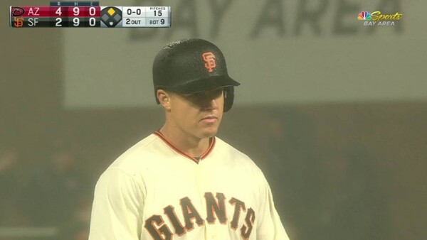 닉 헌들리의 샌프란시스코 시절(사진=MLB.com 방송화면)