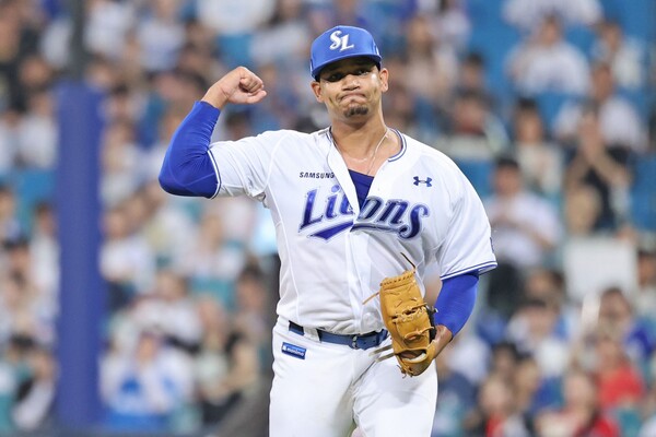 삼성 가라비토는 지난 7월 23일 대구에서 SSG를 상대로 7이닝 무실점을 기록했다. (사진=삼성)