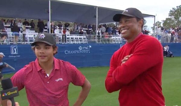 찰리 우즈와 타이거 우즈(사진=PGA TOUR SNS)