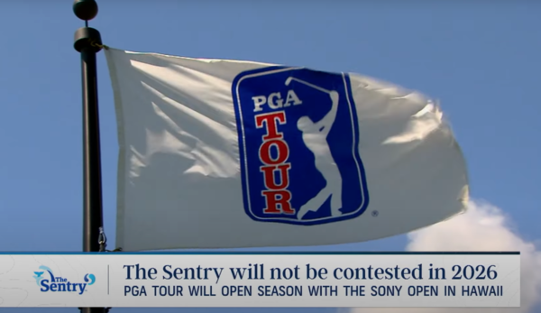 PGA 투어가 센트리 대회 취소를 발표했다(사진=NBC 골프 방송화면)