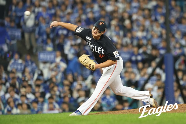 흔들리는 한화 마무리 김서현. (사진=한화)