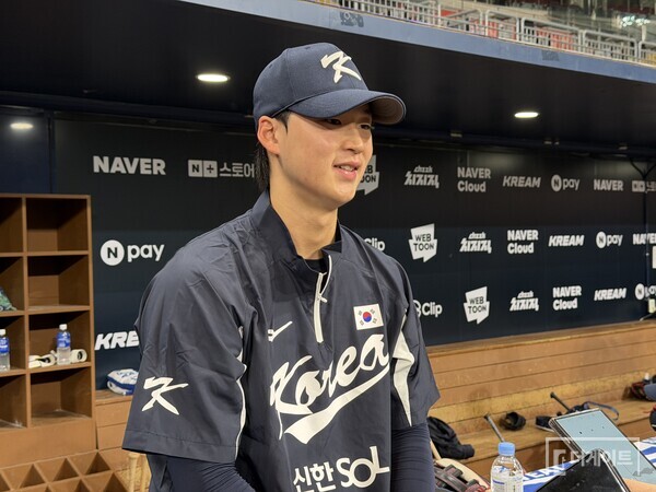 더그아웃에서 취재진과 만난 이호성(사진=더게이트 배지헌 기자)