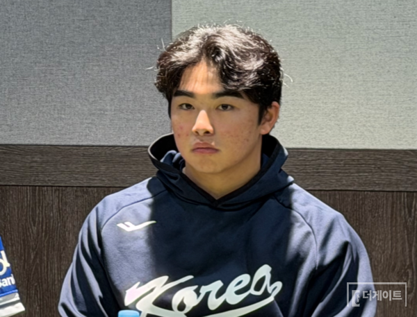 대표팀 외야수 문현빈(사진=더게이트 배지헌 기자)