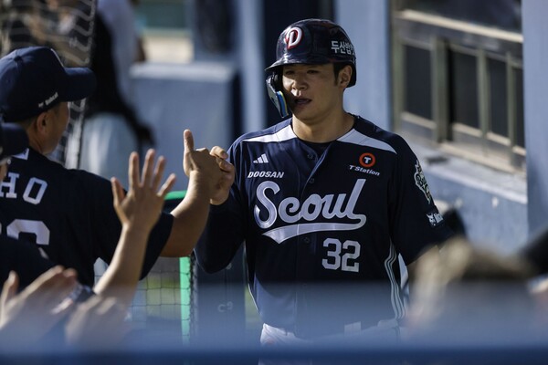 두산 김재환은 이번 FA 시장에 매물로 나오지 않는다. 사진=두산)