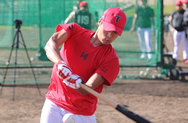 김규성의 마무리캠프 훈련 모습. (사진=KIA)